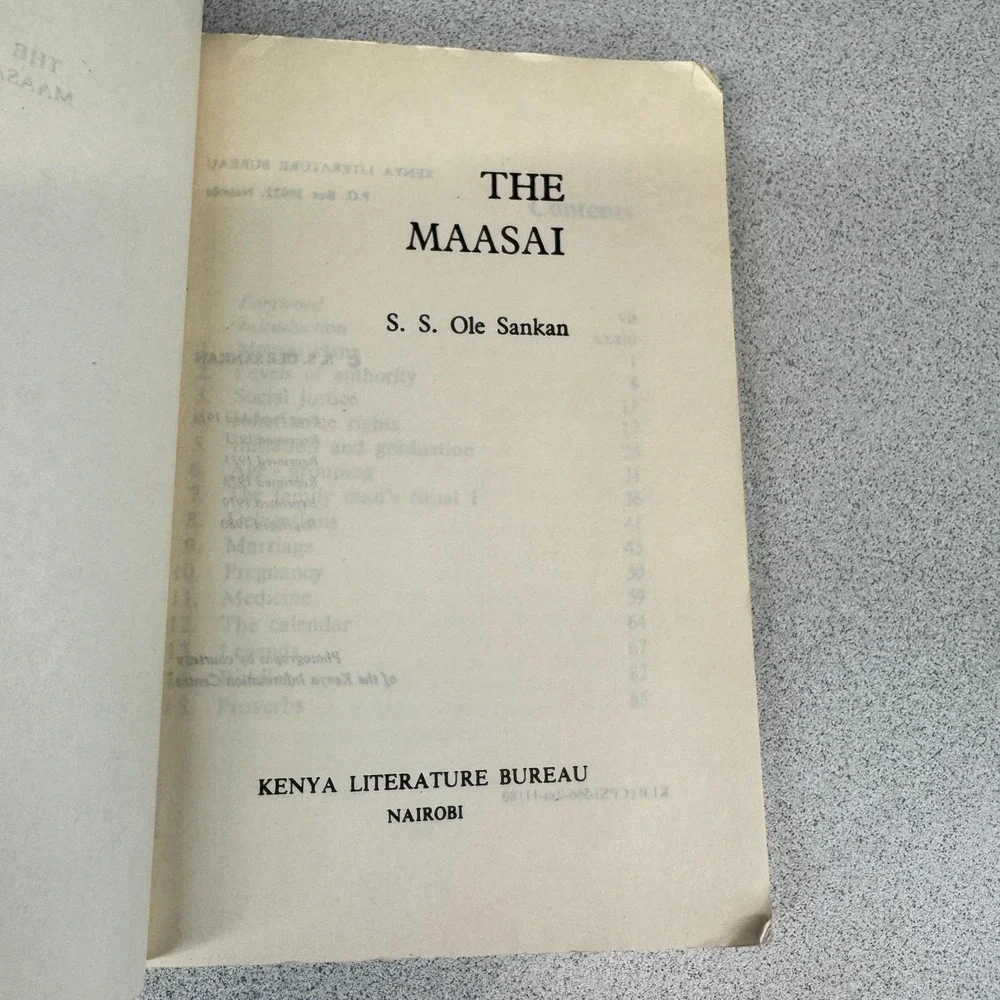 The Maasai S. S. Ole Sankan 1976 Vintage Paperback Book History Social Justice